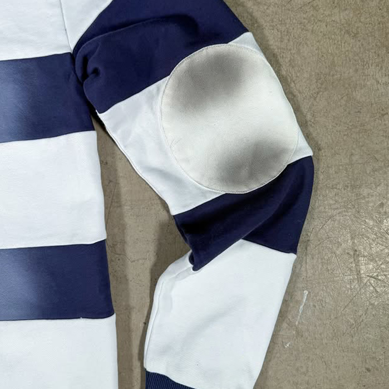 Custom Embroidery Rugby Striped Polo Shirt men striped t-shirt
